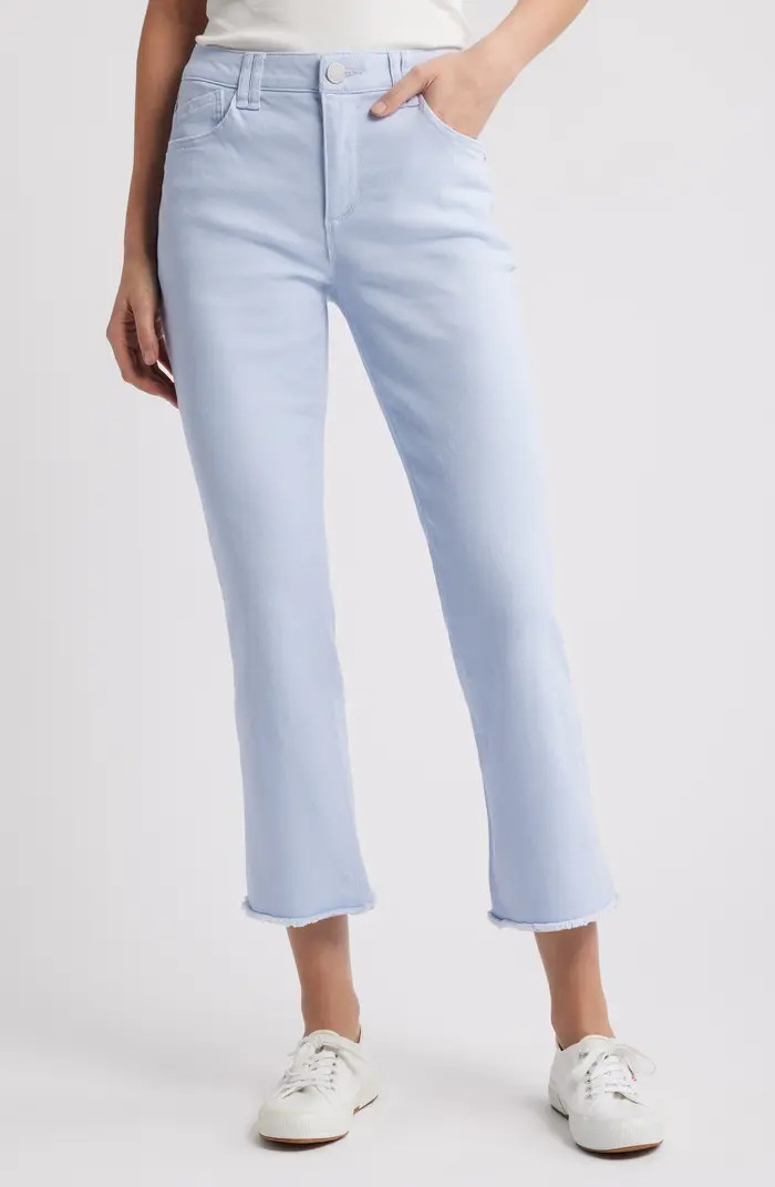 'Ab'Solution Frayed High Waist Ankle Flare Jeans | Nordstrom