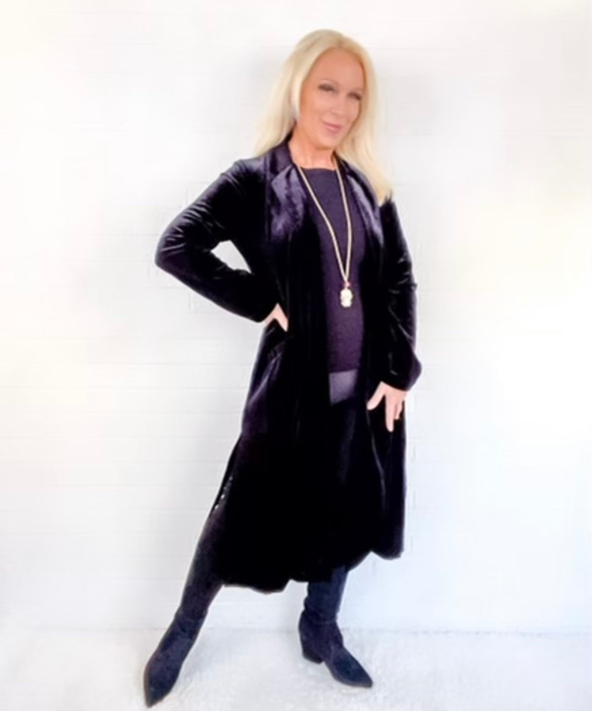 Black Velvet Duster | Peppered with leopard