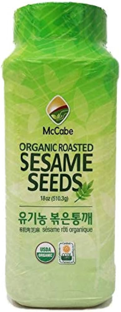 McCabe Organic Roasted Sesame - Sesame Seeds Roasted | Rich with Fiber & Minerals | USDA and CCOF... | Amazon (US)