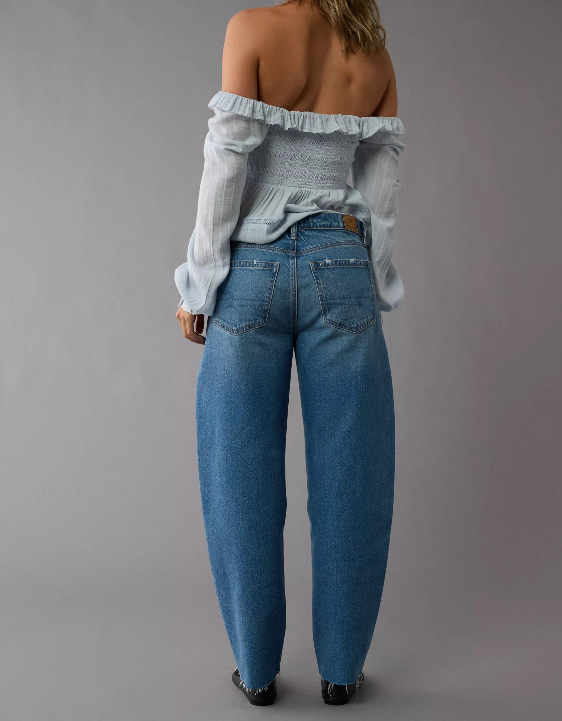 AE Stretch Barrel Jean | American Eagle Outfitters (US & CA)