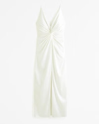 Draped Twist-Front Maxi Dress | Abercrombie & Fitch (US)