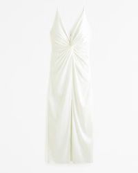 Draped Twist-Front Maxi Dress | Abercrombie & Fitch (US)