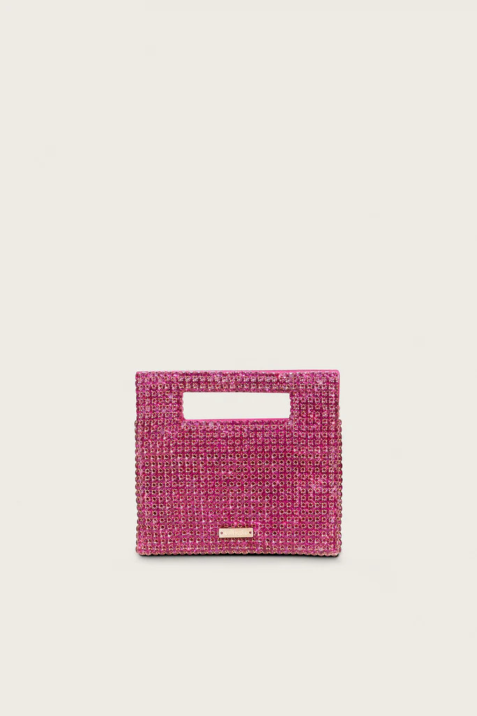 LUCINDA NANO RHINESTONE CLUTCH  - DRAGONFRUIT | Cult Gaia - US