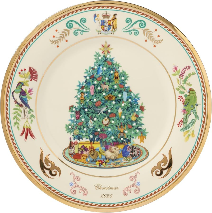 Lenox 897906 2025 Trees Around The World Plate, New Zealand, Christmas Plates, Dishware | Amazon (US)