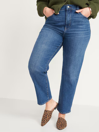 Extra High-Waisted Sky-Hi Straight Jeans for Women | Old Navy (US)