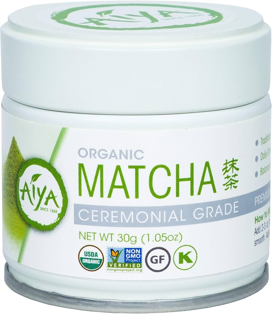 Aiya Organic Ceremonial Grade Matcha Powder - Premium Matcha Ceremonial Grade, Vibrant Jade Green... | Amazon (US)