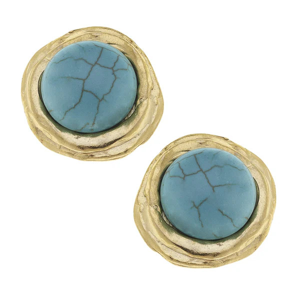 Round Turquoise Studs | Susan Shaw