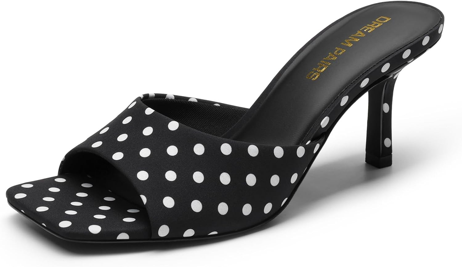 DREAM PAIRS Women’s Comfort Square Toe Kitten Mule Heels | Amazon (US)