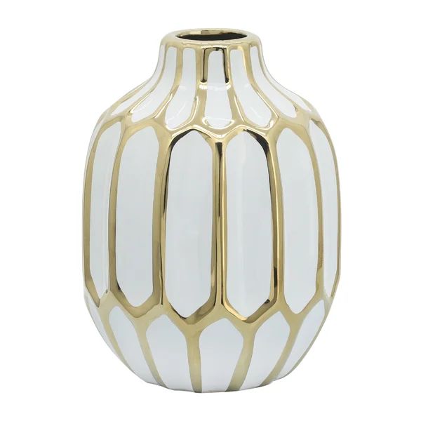 Contemporary Ceramic Vase - Home or Office Table Accent - Trendy Decorative Stoneware - Sophistic... | Wayfair North America