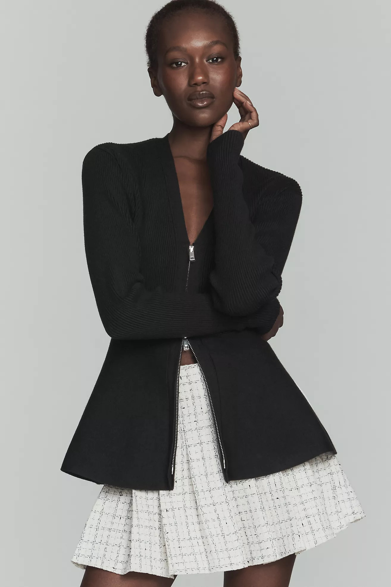 ALIGNE Faye Waisted Zip-Up Cardigan Sweater | Anthropologie (US)