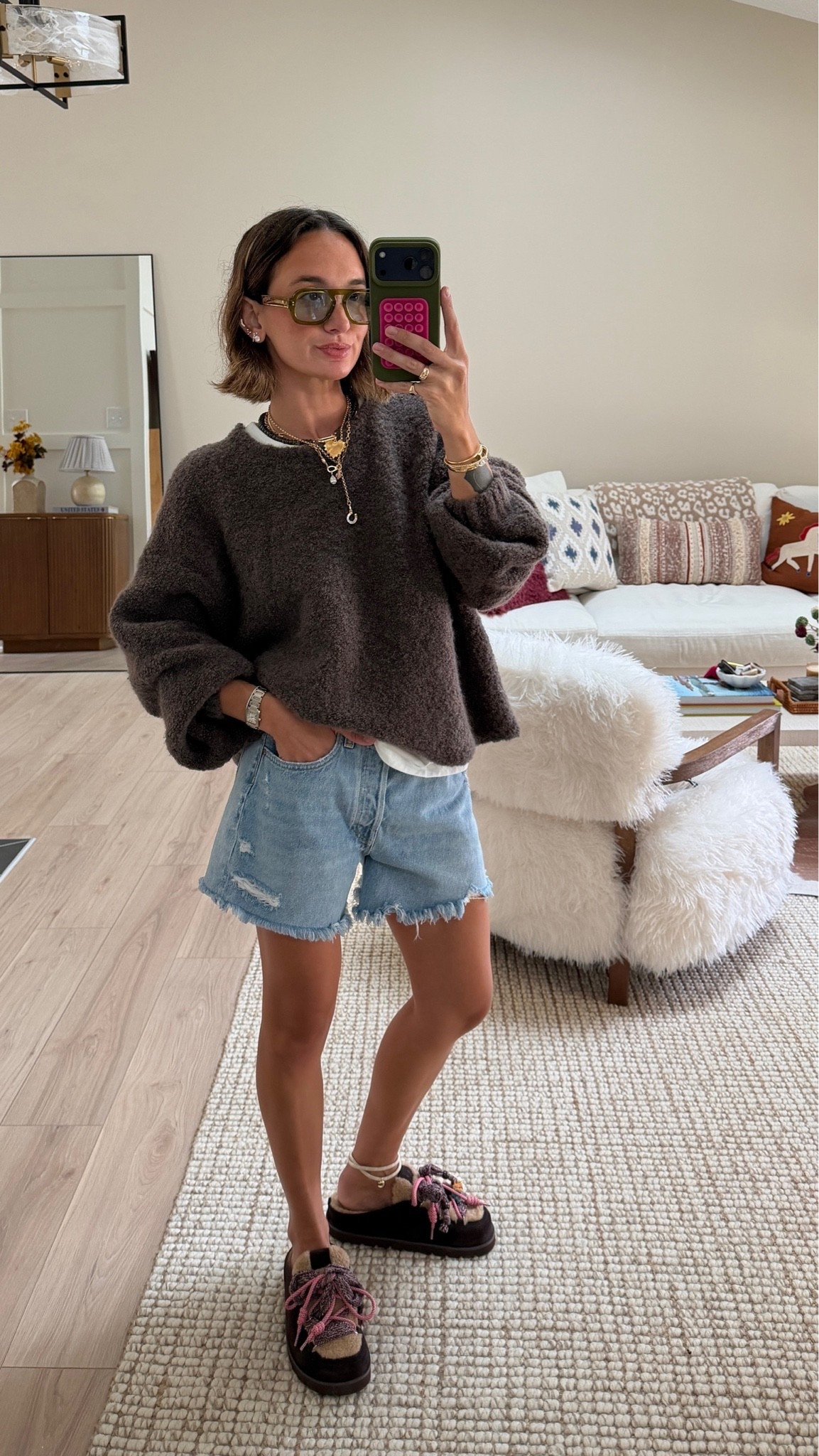 Small sweater 25 shorts! Shoes are tts

#LTKdayinmylife #LTKgrwm #LTKootd