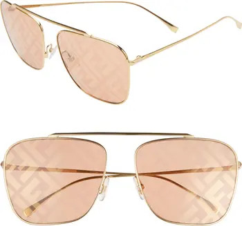 Fendi 61mm Lenticular Lens Navigator Sunglasses | Nordstromrack | Nordstrom Rack