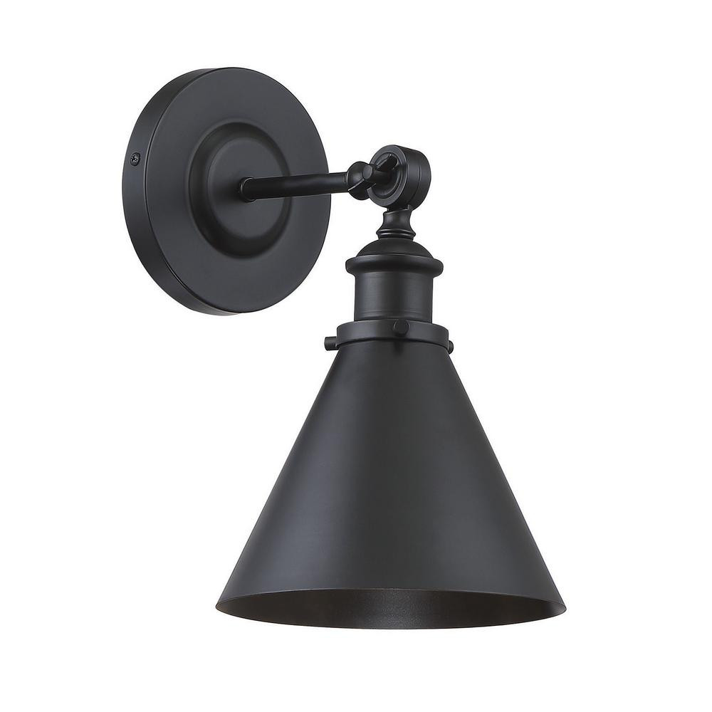 Filament Design 1-Light Matte Black Sconce-CLI-SH284236 - The Home Depot | The Home Depot