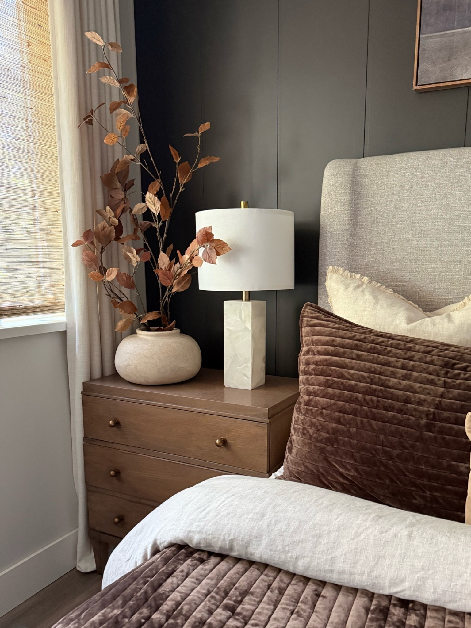 The Fall stems I bring out every year…this is an oversized branch from crate & barrel. It’s now available in a shorter length!