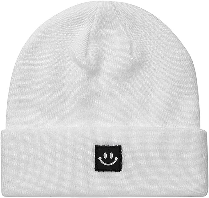 MaxNova Knit Beanie Hat with Smile Face for Men/Women | Amazon (US)