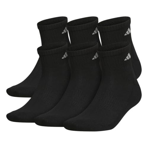 adidas Men's Athletic Cushioned 6-Pack Quarter | Amazon (US)