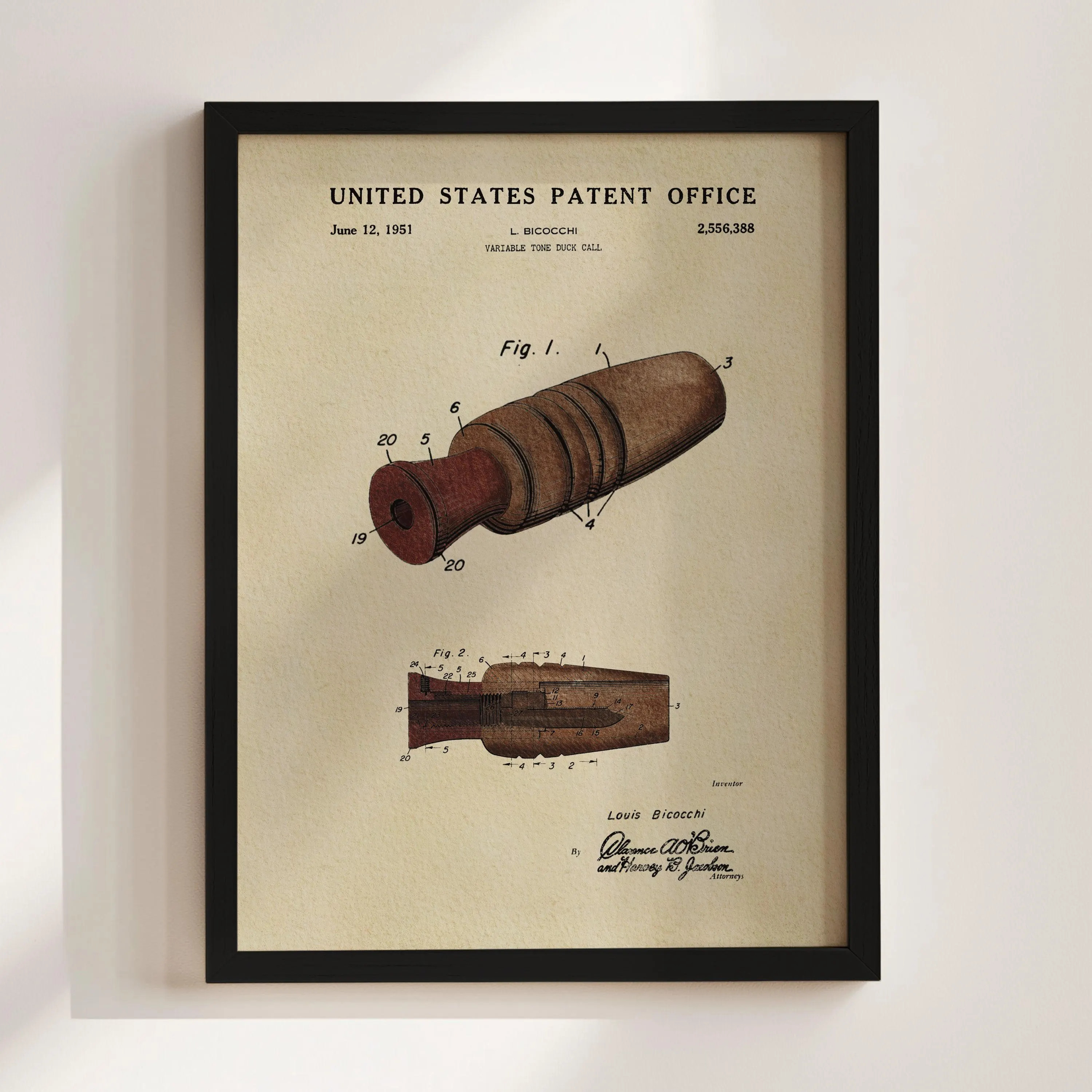 Duck Call Patent Print (1951) | Etsy (Global)