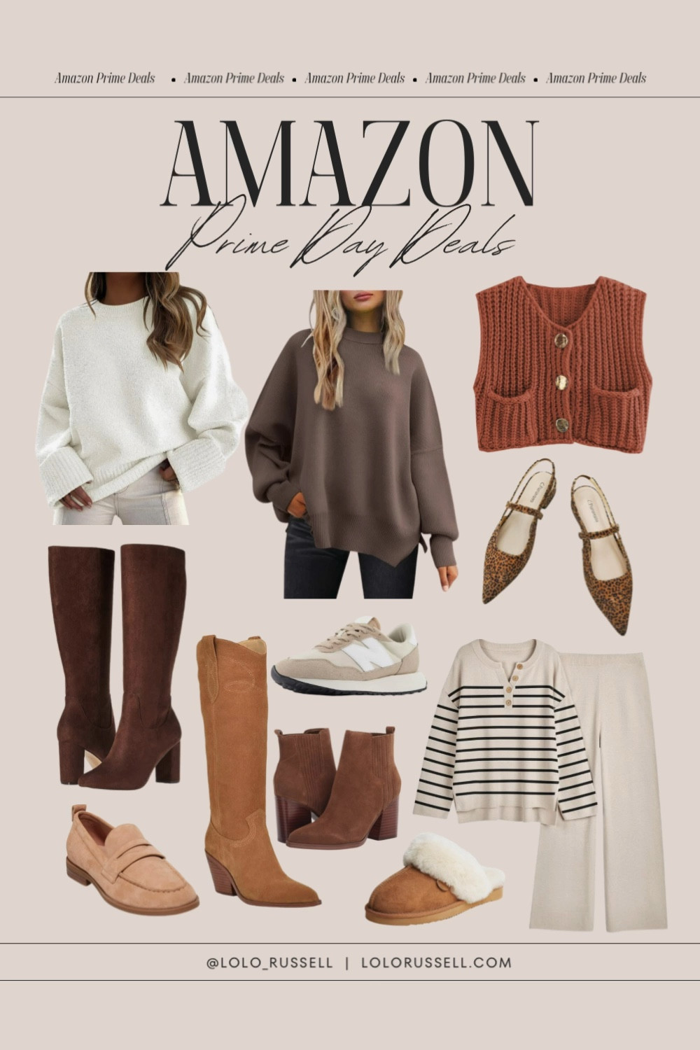 Amazon Prime Big Deal Days favorite fashion items including a sweater vest, leopard flats, lounge set and more  

#LTKFindsUnder100 #LTKxPrimeDay #LTKMidsize