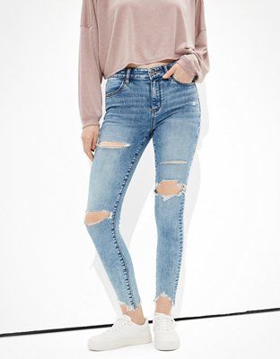 AE Ne(x)t Level Ripped High-Waisted Jegging | American Eagle Outfitters (US & CA)