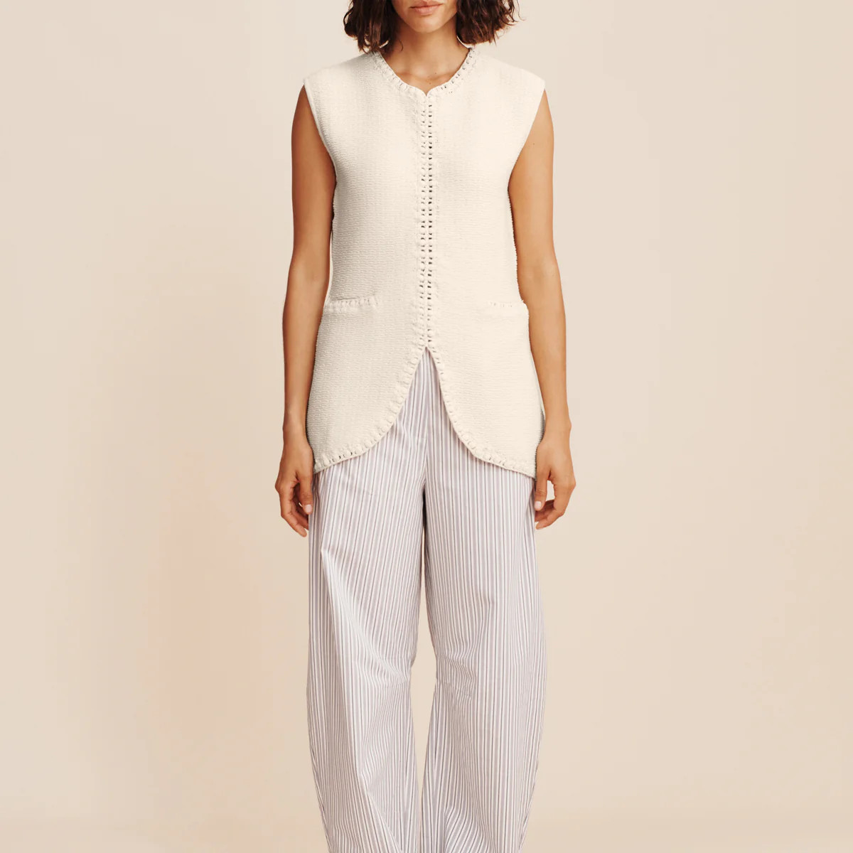 HARLAN VEST - CREAM | POSSE (Australia & New Zealand)