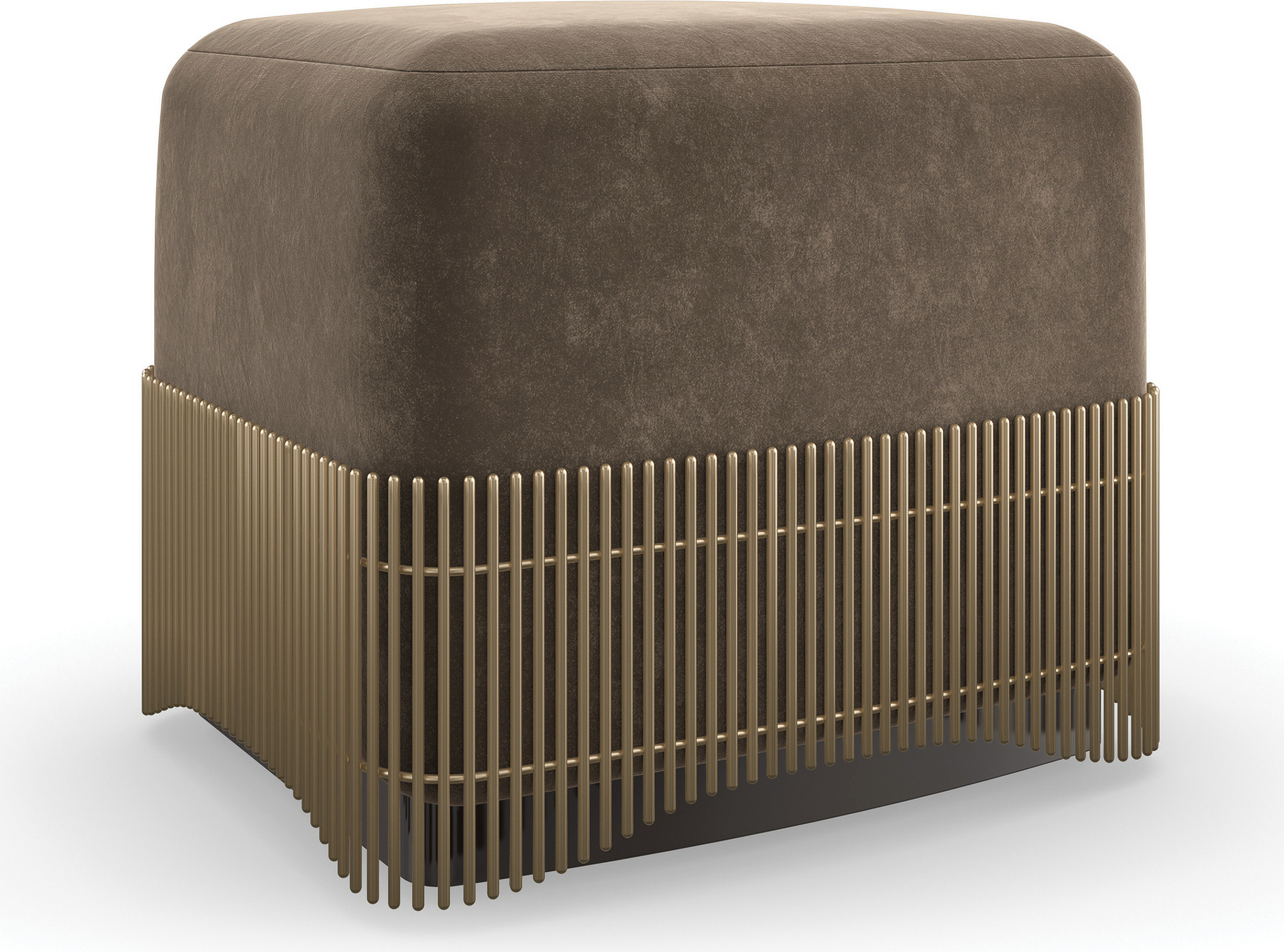 Caracole Classic Petit Four Ottoman In Dark Chocolate | 1stopbedrooms
