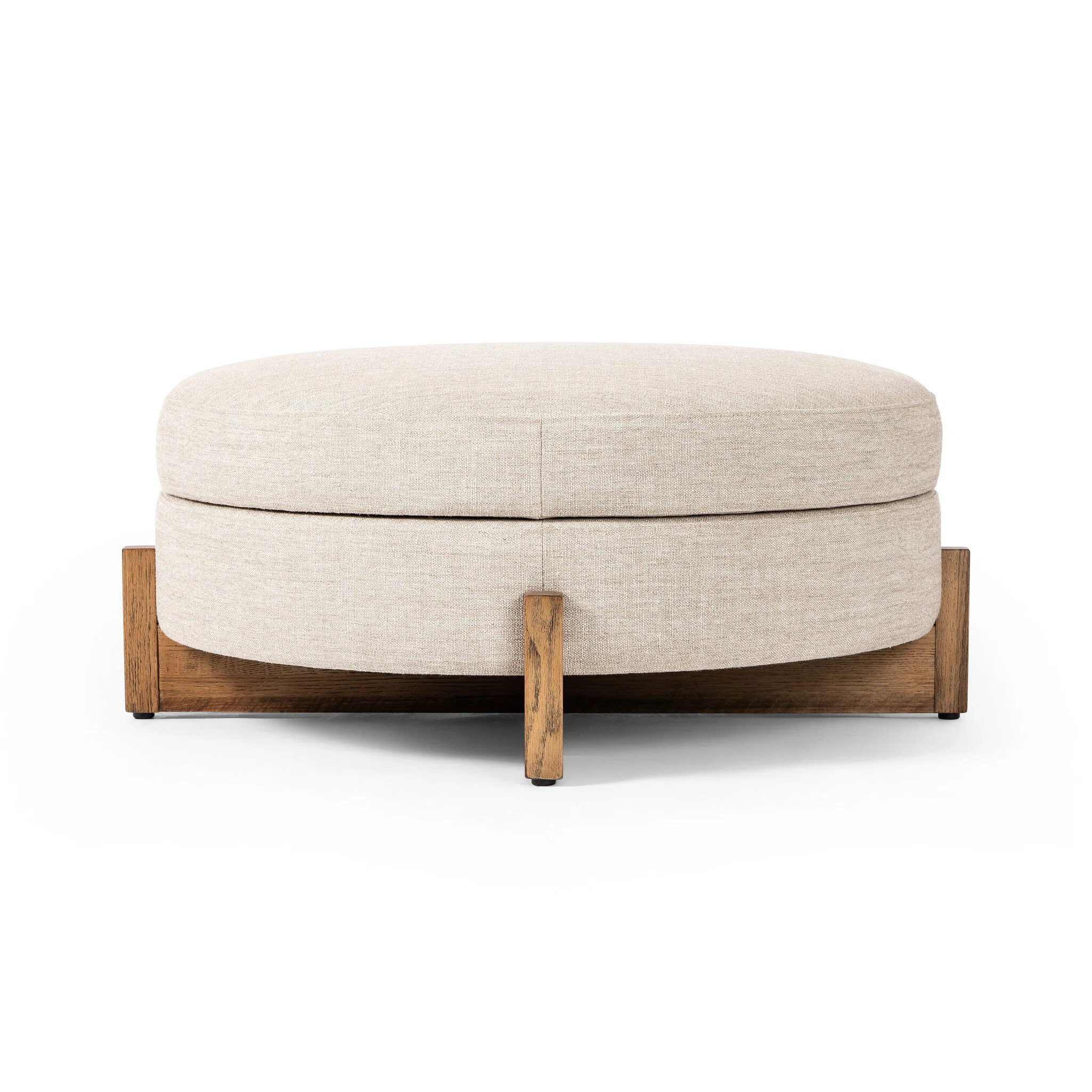 Wade Logan® Cadense 39" Wide Round Storage Ottoman | Wayfair | Wayfair North America