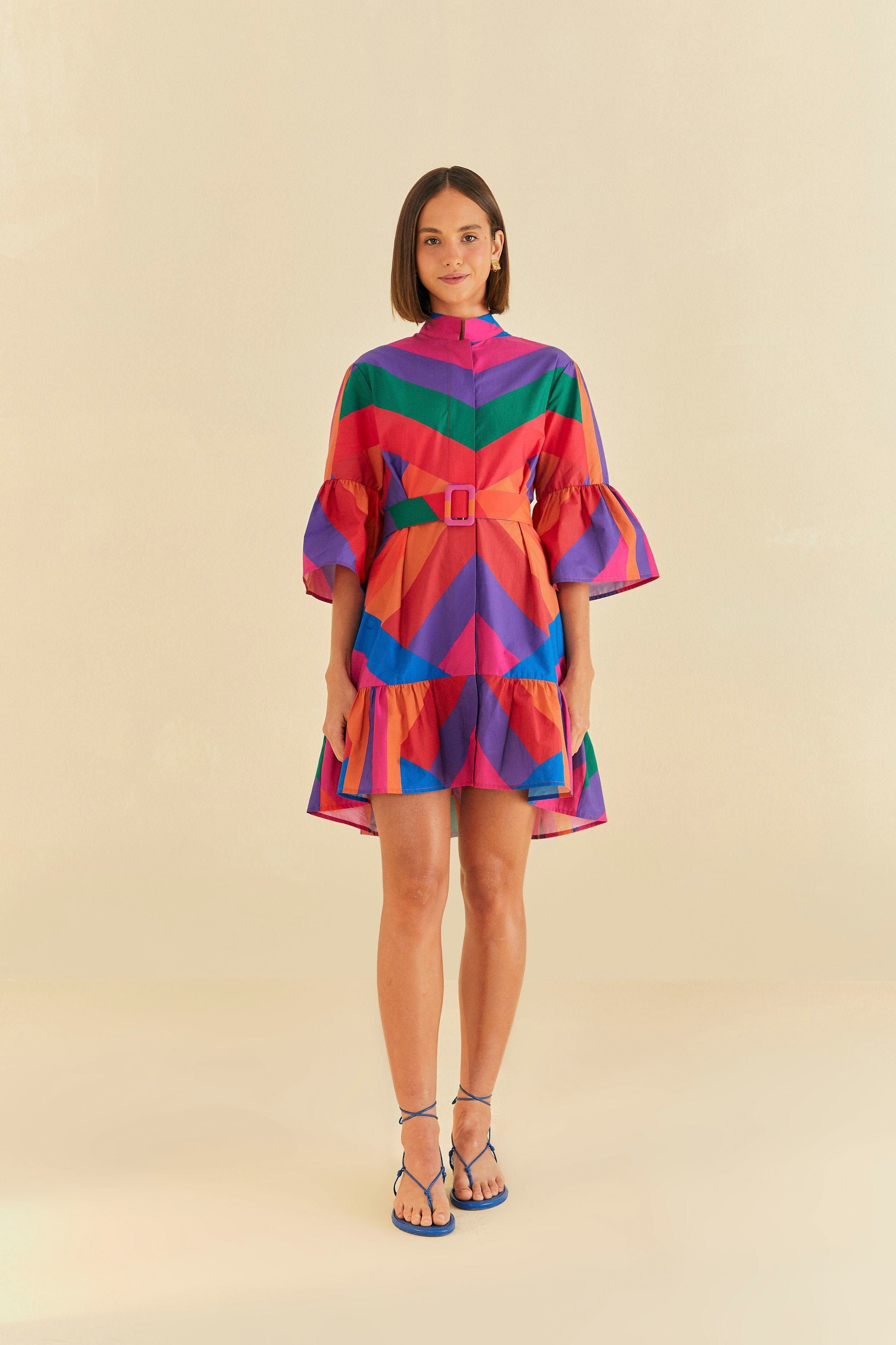 Amanda Stripes Mini Dress | FarmRio
