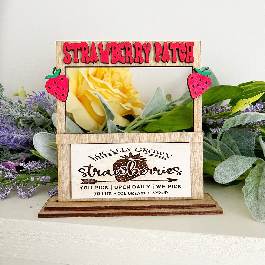 Strawberry Patch stand, tiered tray decor | Etsy (US)