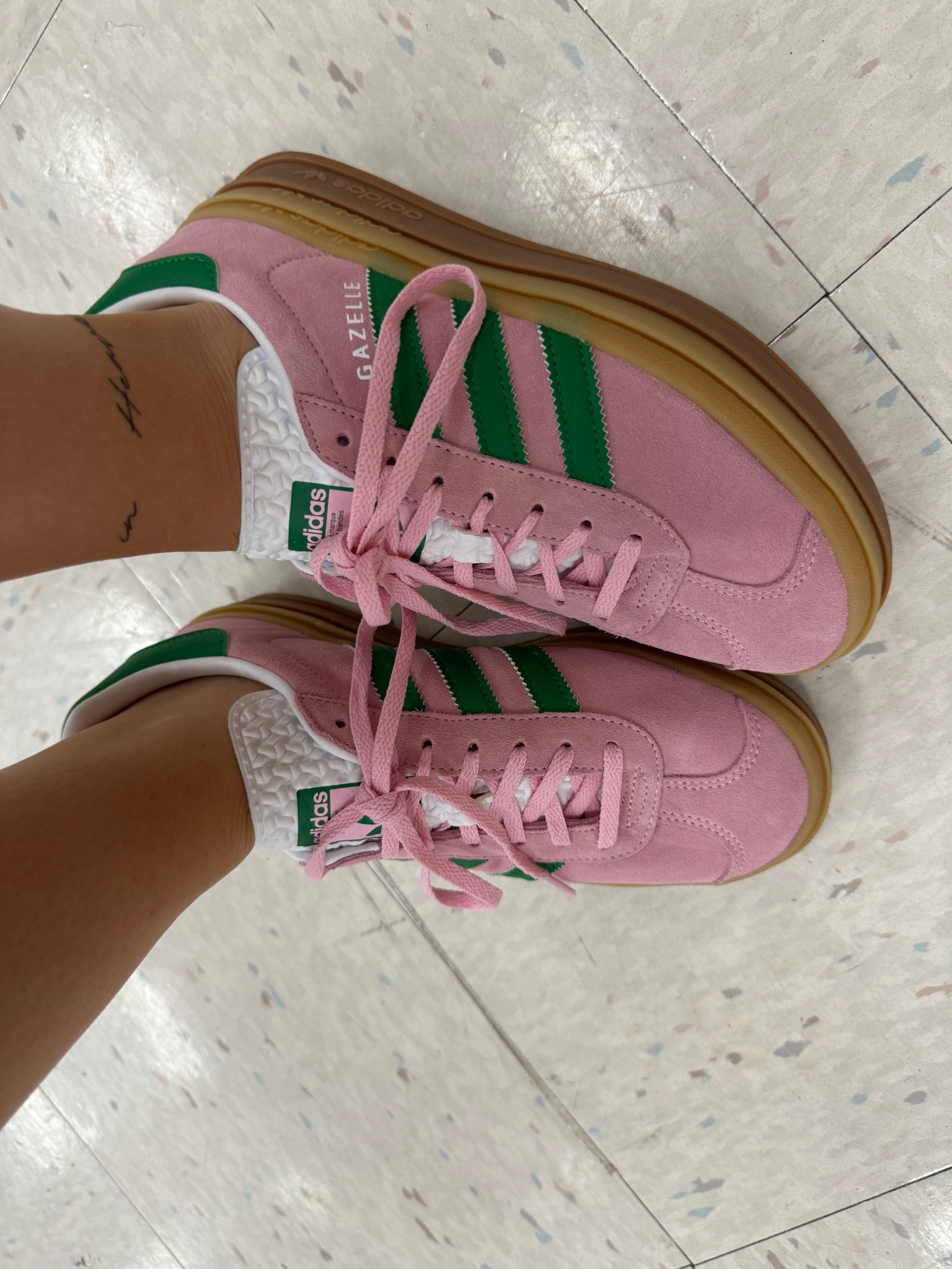 Pink & green gazelle adidas sneakers 

#LTKSeasonal #LTKShoeCrush #LTKTravel