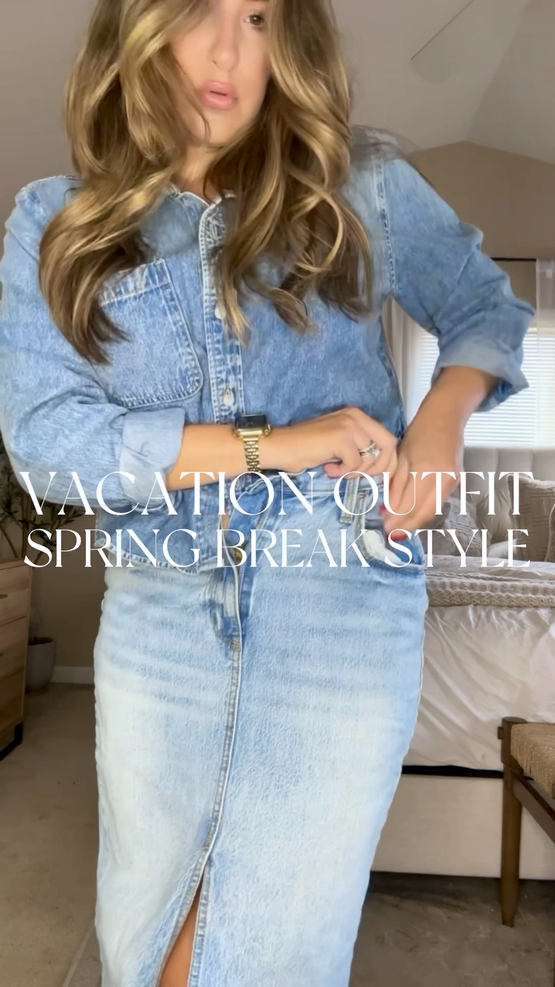 Al denim on denim look! Vacation outfit, date night outfit. Petite friendly outfit. Wearing tts meds. Tap photos to shop and follow for more! Xx

#LTKSeasonal #LTKtravel #LTKstyletip