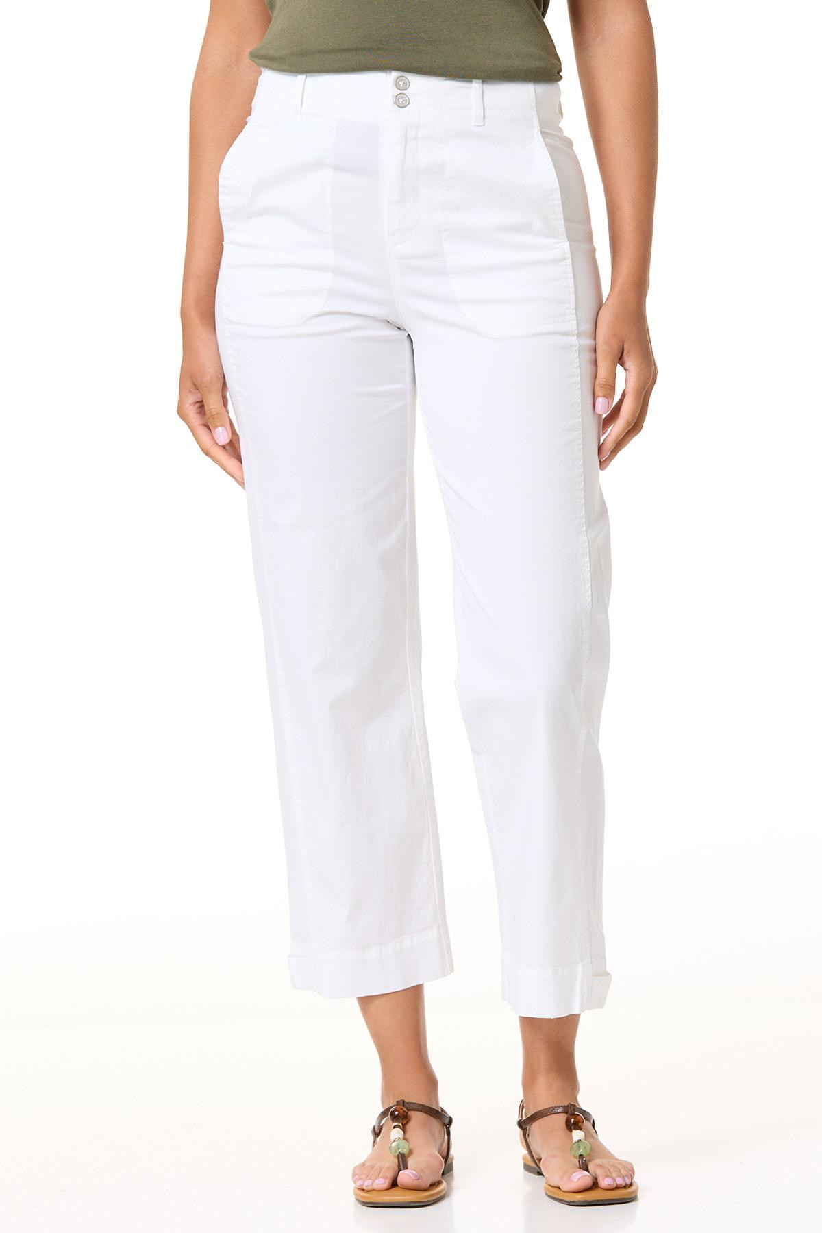 Cropped Tab Hem Pants | Cato Fashions