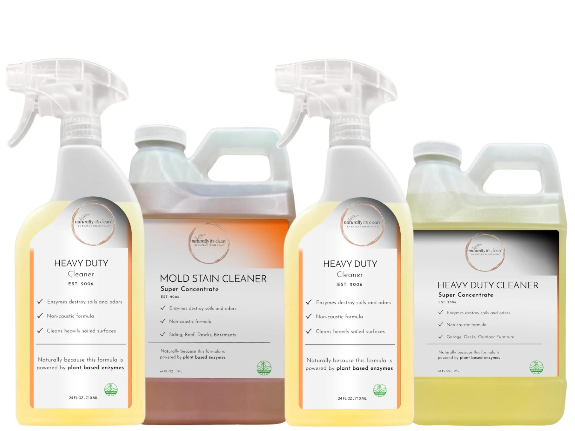 Outdoor Kit – Heavy Duty Cleaner & Mildew Cleaner - Ready-To-Use and Concentrate | Naturally It... | Naturally It's Clean