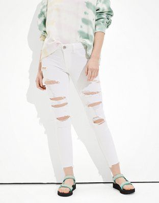 AE Ne(x)t Level Ripped Jegging Crop | American Eagle Outfitters (US & CA)