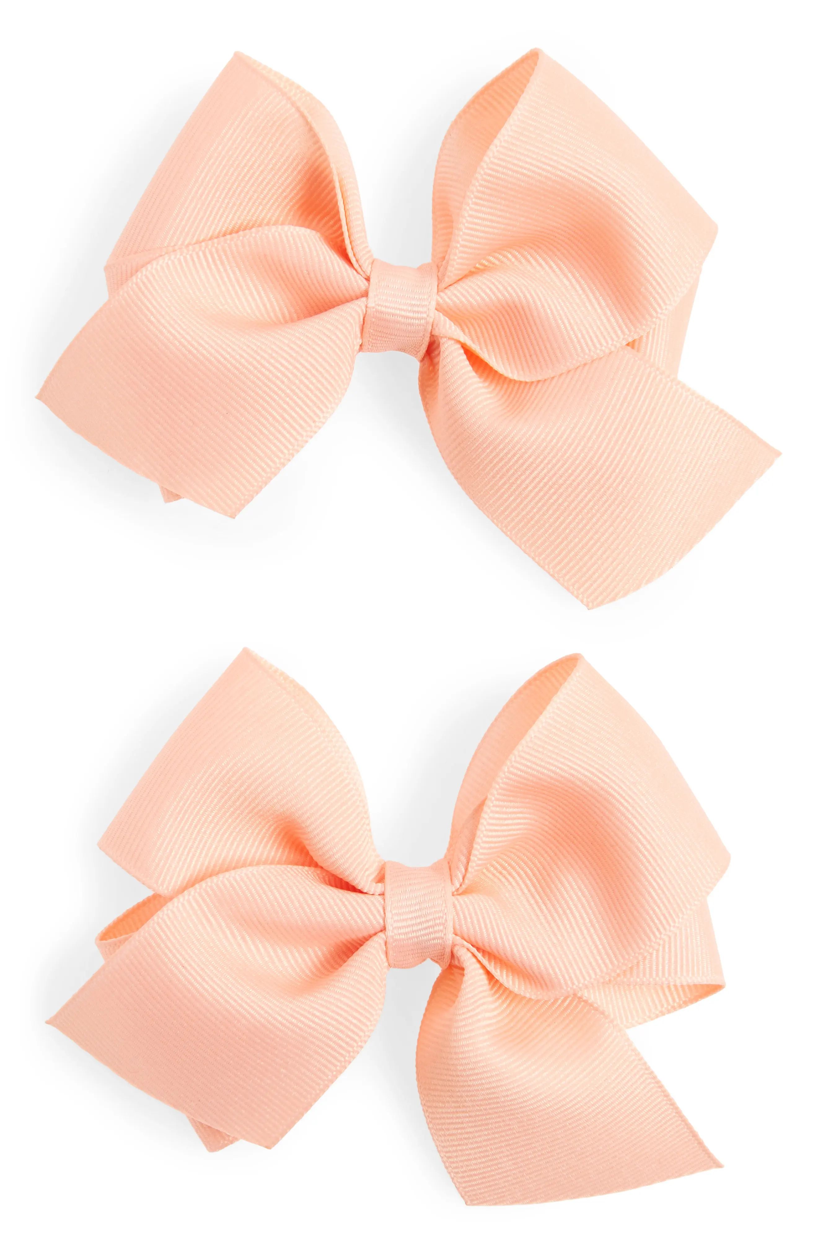 Plh Bows Bow Clips, Size One Size - Coral | Nordstrom