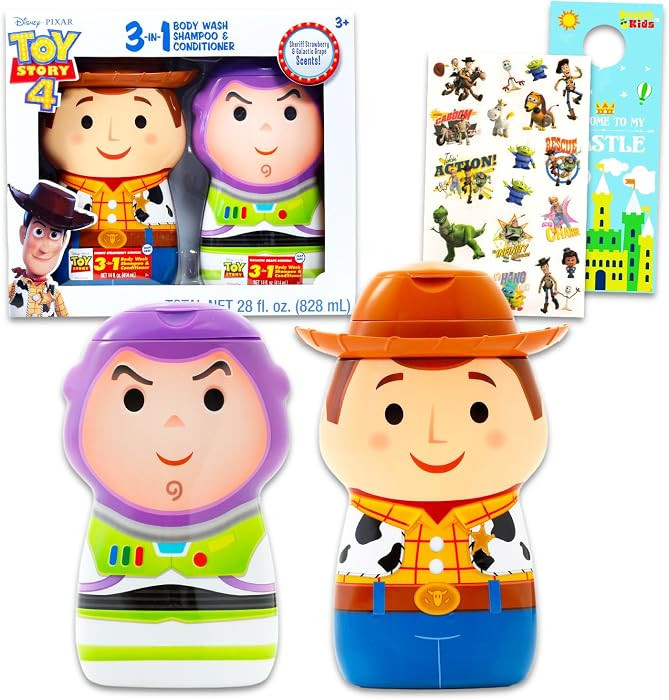 Disney Toy Story Kids Shampoo, Conditioner, Body Wash 8 Oz Bottle - Bundle with 3-in-1 Scented Bo... | Amazon (US)