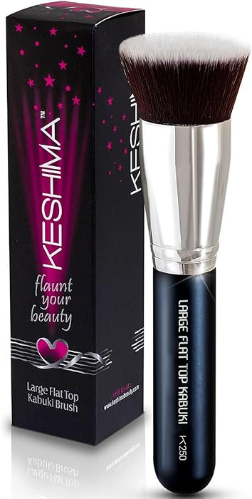 Large Flat Top Kabuki Foundation Brush by Keshima - Premium Makeup Brush for Liquid, Cream, and P... | Amazon (US)