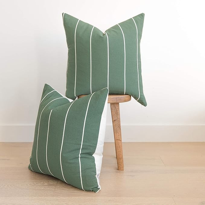 Woven Nook Decorative Throw Pillow Covers ONLY Set of 2 22 x 22'' for Couch, Sofa, or Bed Set of ... | Amazon (US)