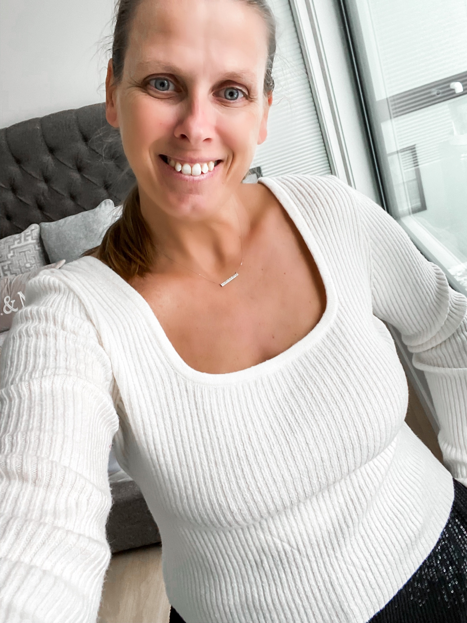 This ribbed square neck sweater is perfect for dressing up and staying warm
Fit TTS 
Currently 60% off 
#giftguide #giftidea #holidaydress

#LTKSeasonal #LTKCyberweek #LTKHoliday