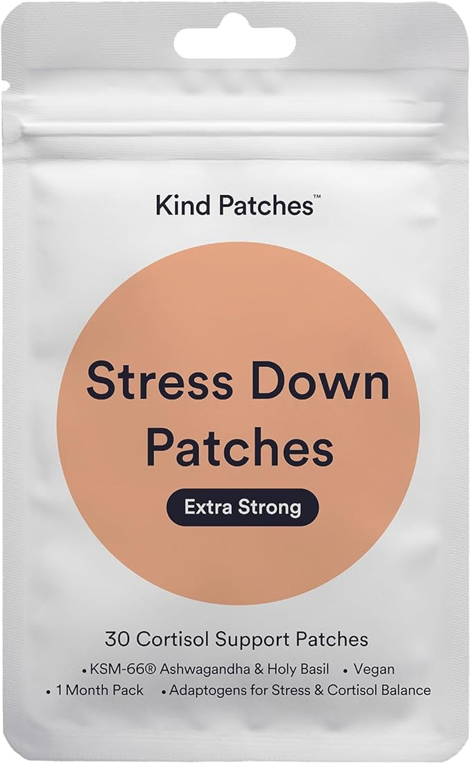 Kind Patches Stress Down Patches Extra Strong with KSM-66 Ashwagandha Extract, L-Theanin, Holy Ba... | Amazon (US)