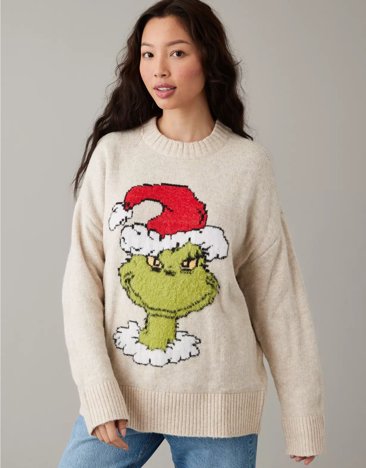 AE Grinch Holiday Sweater | American Eagle Outfitters (US & CA)