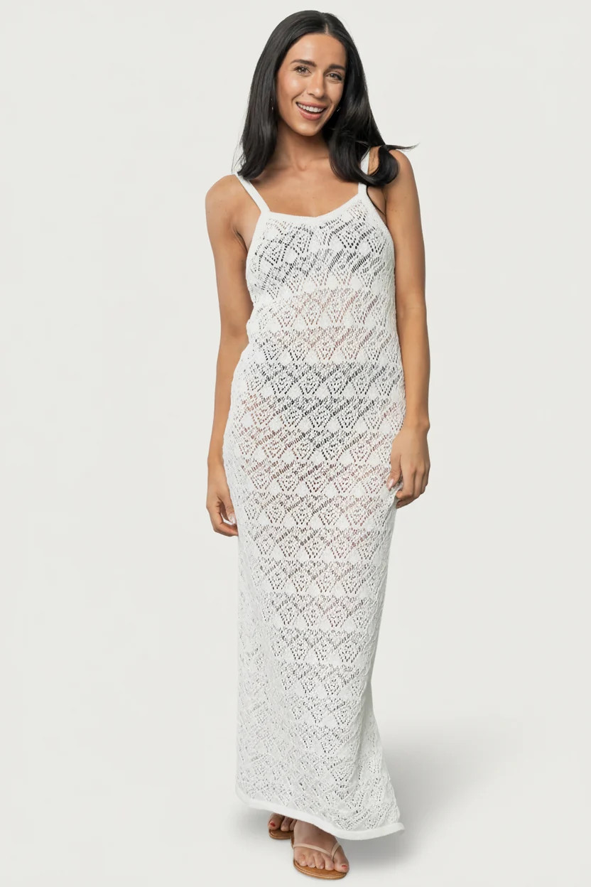 Carmona Crochet Maxi Cover-Up — Ecru | Baltic Born | Baltic Born