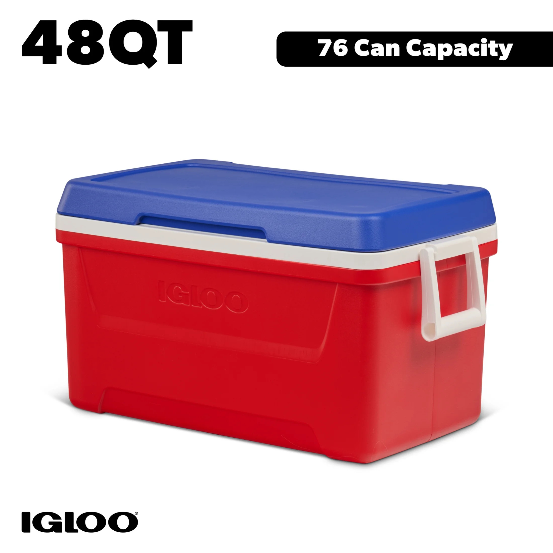 Igloo 48 QT Laguna Hard Sided Ice Chest Cooler, Red White & Blue - Walmart.com | Walmart (US)