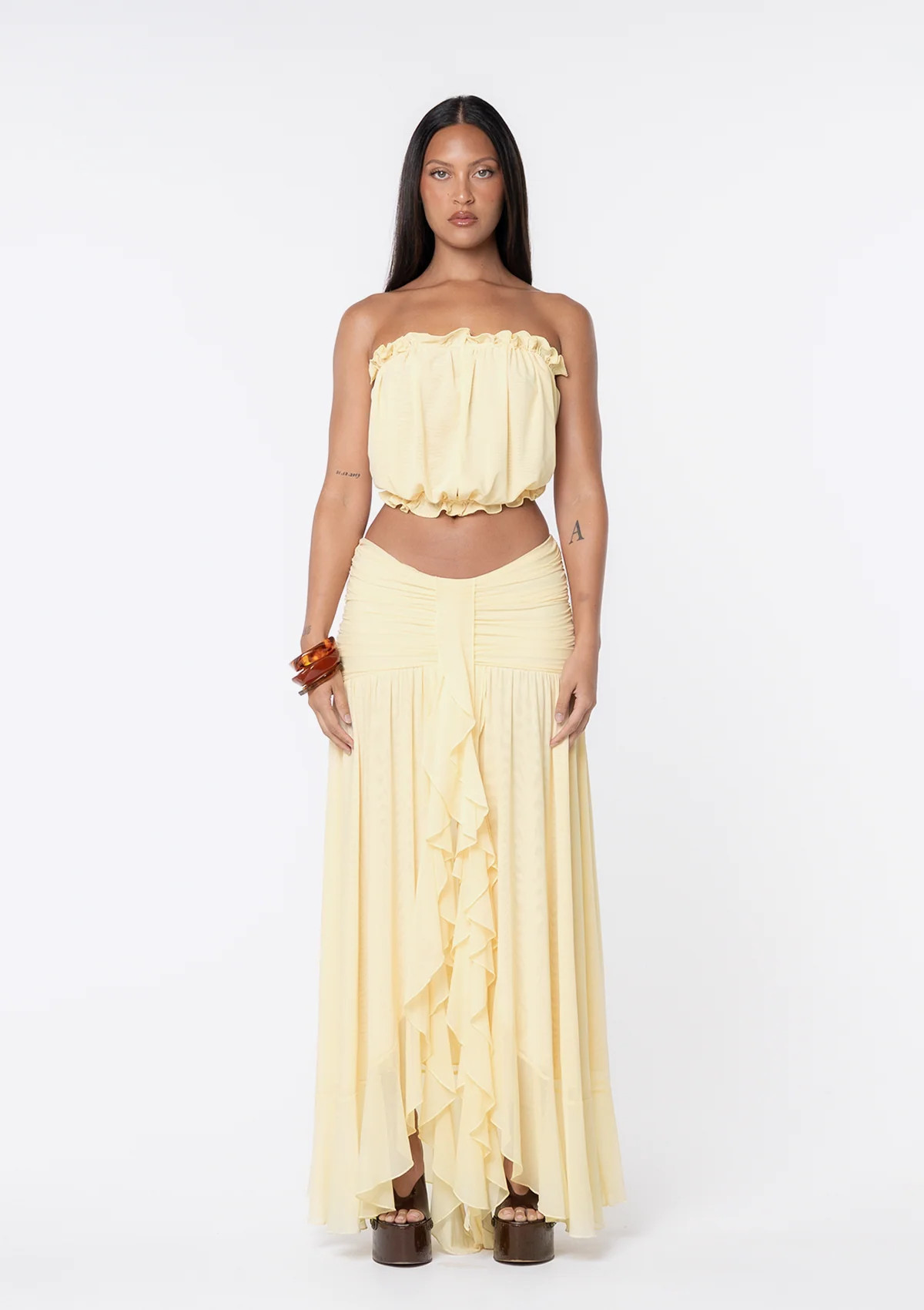 Fate Maxi Skirt - Butter | JGR & STN