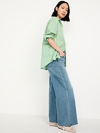 Oversized Button-Down Boyfriend Shirt | Old Navy (US)