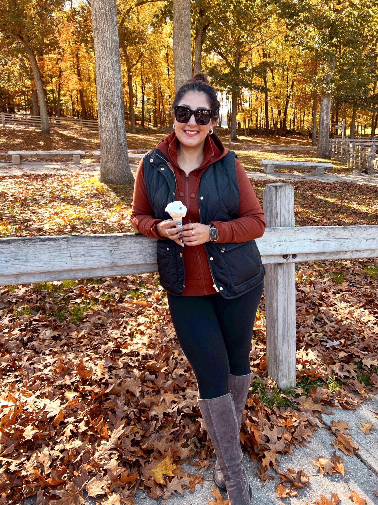 Hoodies and vests. Athletic wear. Athleisure. Riding boots. Quilted vests. 

#LTKSeasonal #LTKstyletip