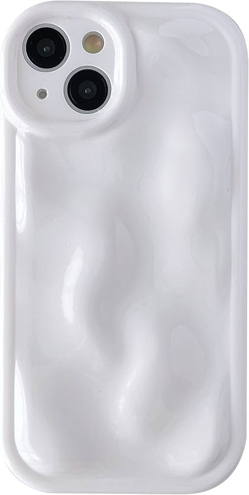 Caseative Cute Water Ripple Shape Camera Lens Protection Soft Compatible with iPhone Case (White,... | Amazon (US)