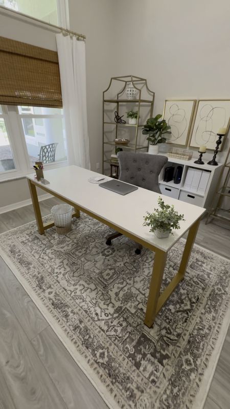 Home office decor, bookshelves, area rug, office chair

#LTKhome #LTKfamily #LTKVideo