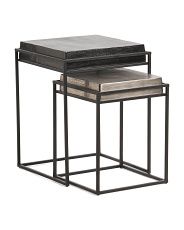 Set Of 2 Nested Square Contemporary Side Tables | TJ Maxx