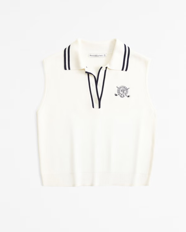 LuxeLoft Sleeveless Sweater Polo | Abercrombie & Fitch (US)