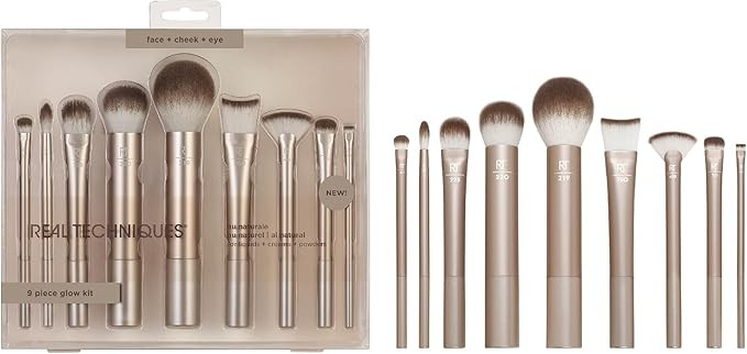 REAL TECHNIQUES Au Naturale Makeup Brush Kit, For Foundation, Powders, and Concealers, Premium Qu... | Amazon (UK)